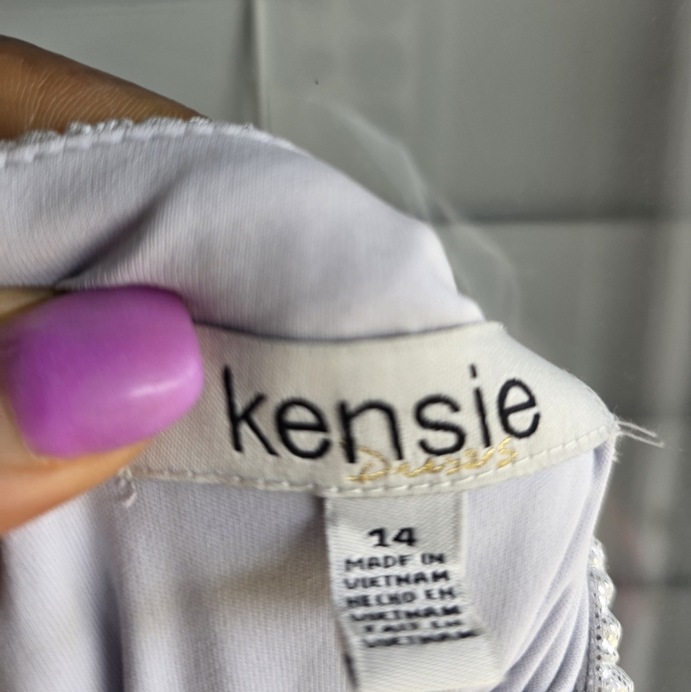 $138 Kensie Keyhole Halter Neck Maxi Dress Sz 14 Women White Sleeveless New - Picture 16 of 16